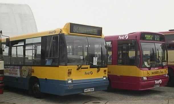 First Blue Bus Dennis Dart Duple 57