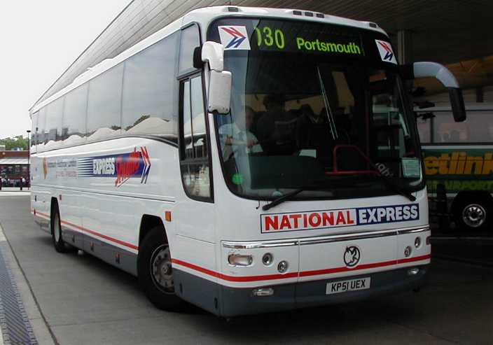 Tellings Golden Miller National Express Volvo B10M Plaxton Panther KP51UEX